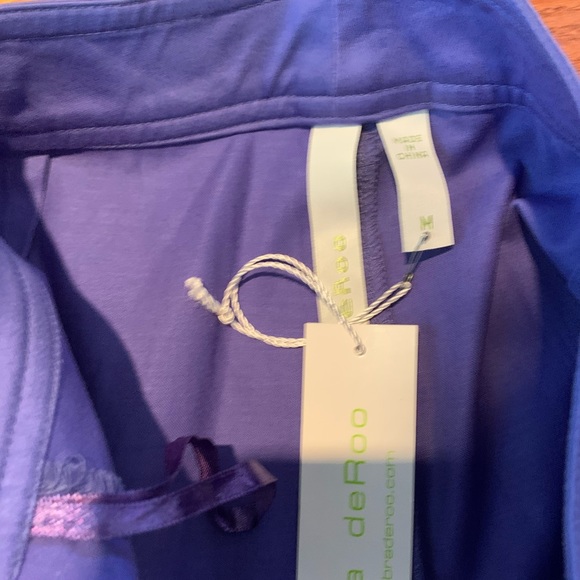 Debra Deroo Purple Capris, sz M, NWT $132 - Picture 5 of 10